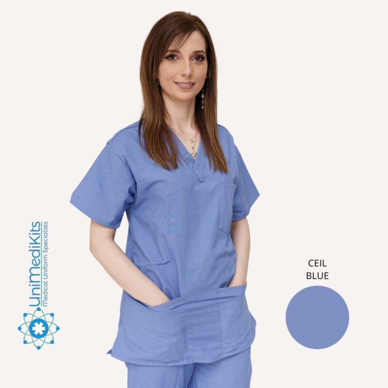 UniMediKits - Μπλούζα Ιατρική/Νοσηλευτική (Ceil Blue)
