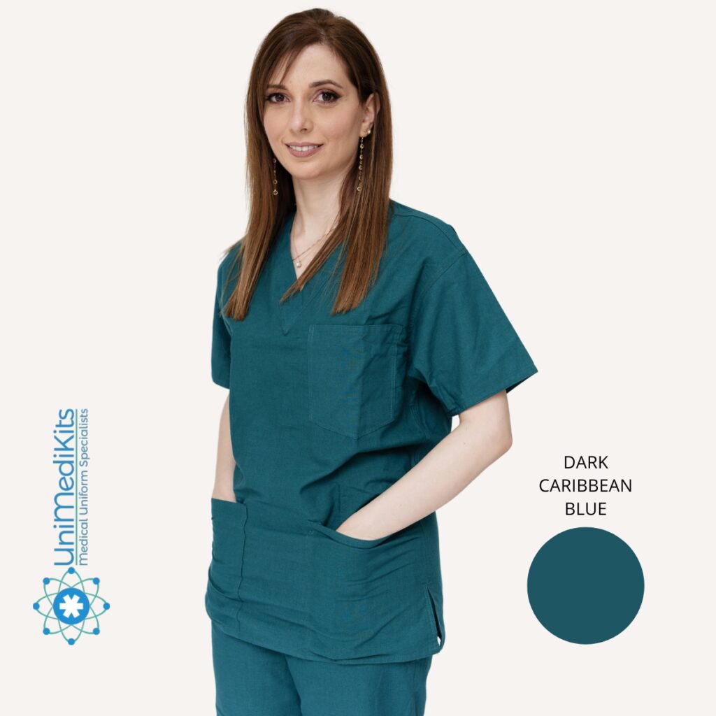 UniMediKits - Μπλούζα Ιατρική/Νοσηλευτική (Dark Caribbean Blue)