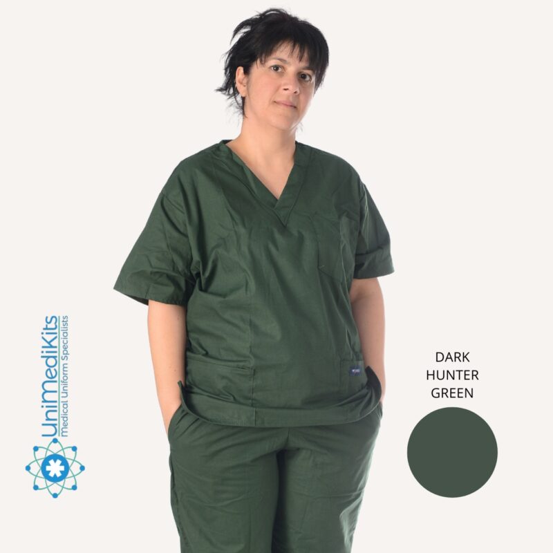 UniMediKits - Μπλούζα Ιατρική/Νοσηλευτική (Dark Hunter Green)