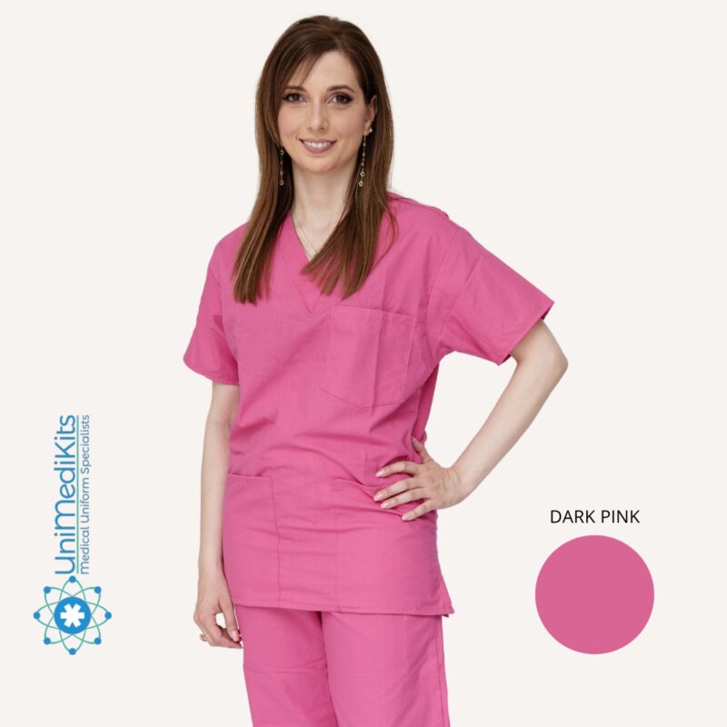 UniMediKits - Μπλούζα Ιατρική/Νοσηλευτική (Dark Pink)